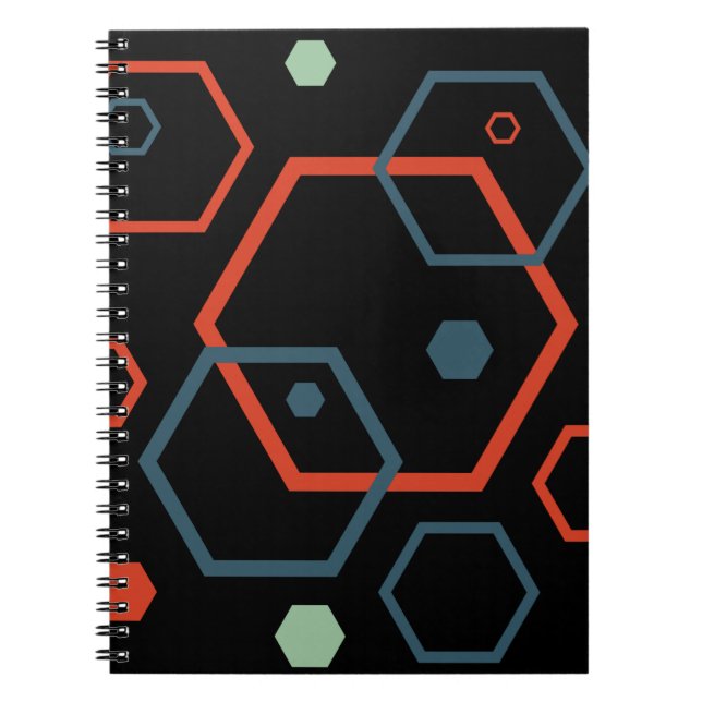 Cuaderno Patrón geométrico de hexágono (Frente)