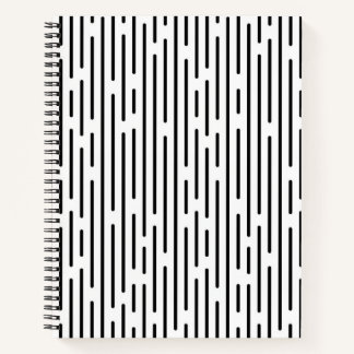 Cuaderno Patrón geométrico de línea negra