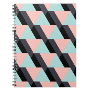 Cuaderno Patrón geométrico de los colores del pastel