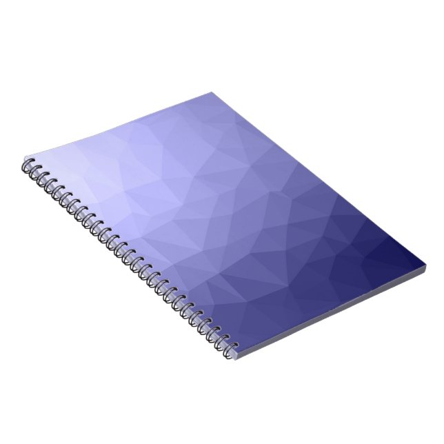 Cuaderno Patrón geométrico de malla azul violeta púrpura (Lado Derecho)