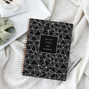 Cuaderno Patrón geométrico de parcelas y esquemas personali