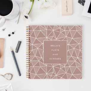 Cuaderno Patrón geométrico de parcelas y esquemas personali