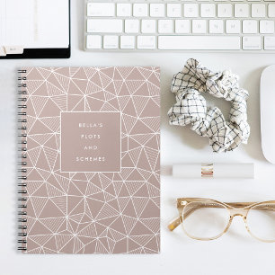 Cuaderno Patrón geométrico de parcelas y esquemas personali