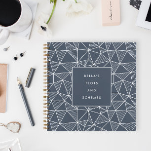 Cuaderno Patrón geométrico de parcelas y esquemas personali