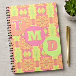 Cuaderno Patrón geométrico de pastel con círculos
