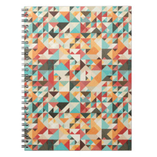 Cuaderno Patrón geométrico de tono de tierra