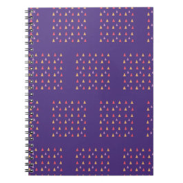 Cuaderno Patrón geométrico de triángulo púrpura