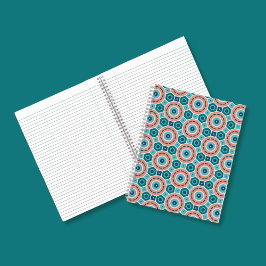 Cuaderno Patrón geométrico de vibraciones de verano mediter