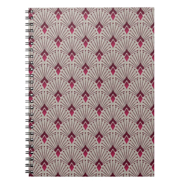 Cuaderno Patrón geométrico elegante, art deco. (Frente)