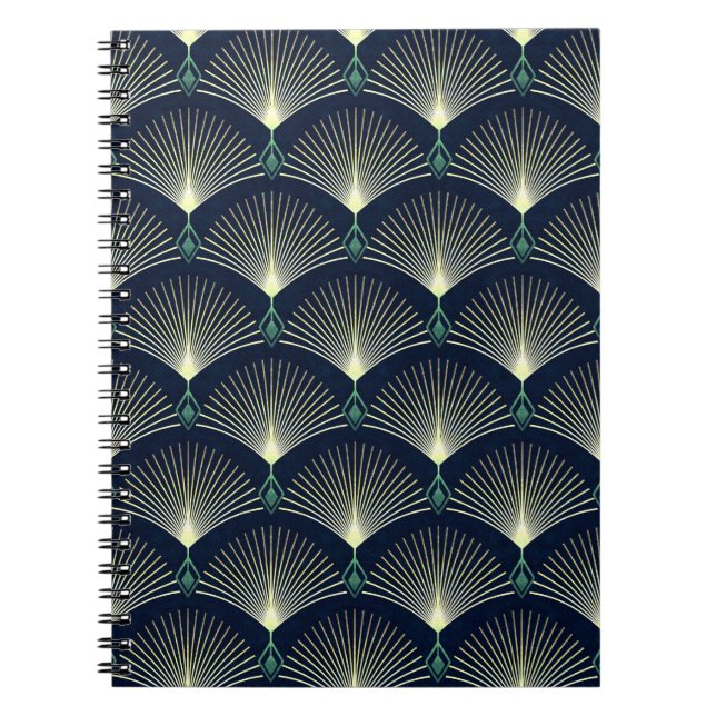 Cuaderno Patrón geométrico elegante e incomparable. Art Dec (Frente)