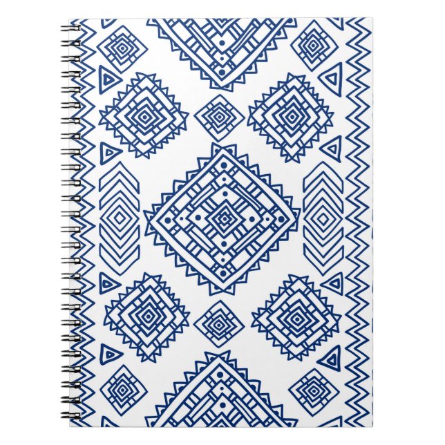 Cuaderno Patrón geométrico étnico sin fisuras (Frente)