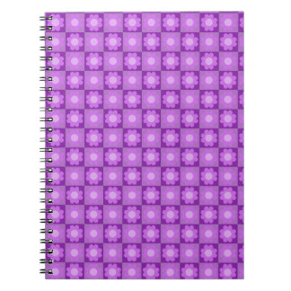 Cuaderno Patrón geométrico floral púrpura