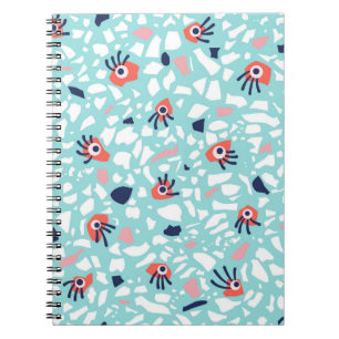 Cuaderno Patrón Geométrico Funny Terrazo Con Ojos