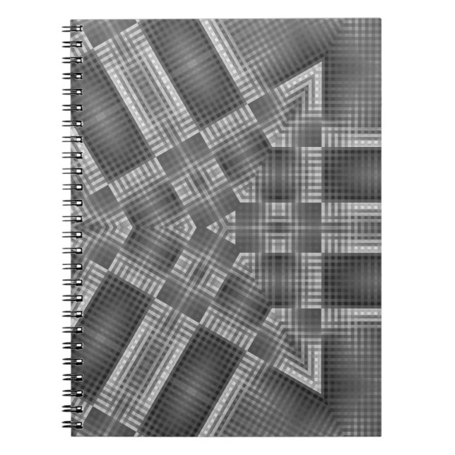 Cuaderno Patrón geométrico gris (Frente)