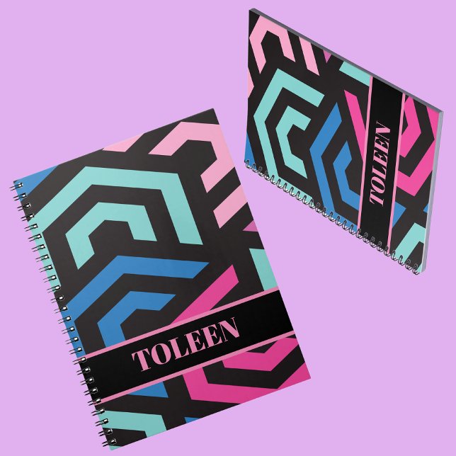 Cuaderno Patrón geométrico hexagonal personalizado (Subido por el creador)