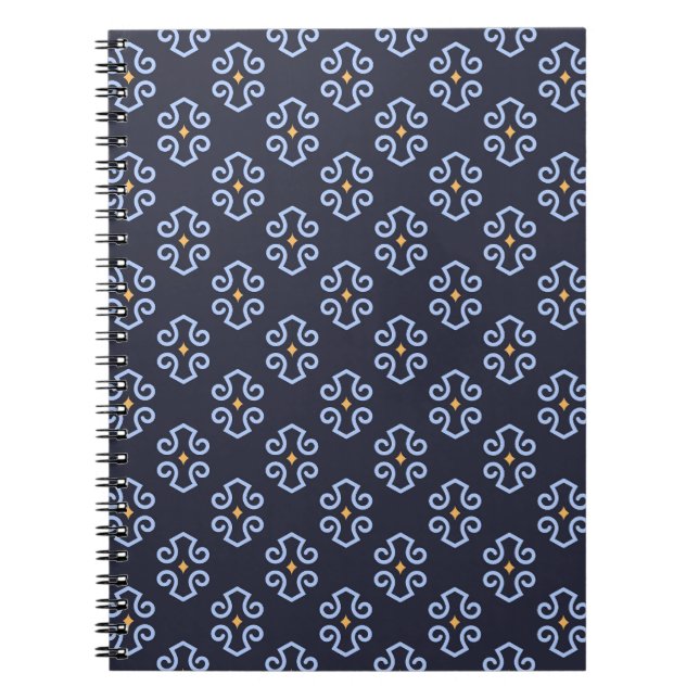 Cuaderno Patrón Geométrico Masculino Moderno, Abstracto. (Frente)