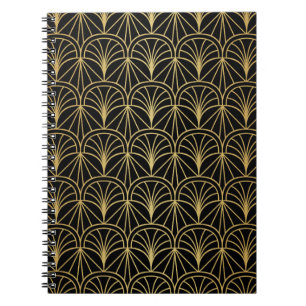Cuaderno Patrón geométrico minimalista Art Deco