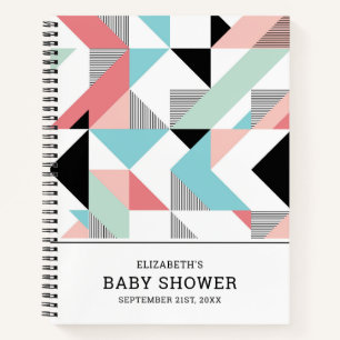 Cuaderno Patrón geométrico moderno BABY SHOWER