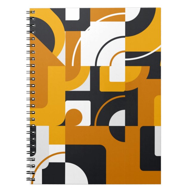Cuaderno patrón geométrico moderno continuo (Frente)