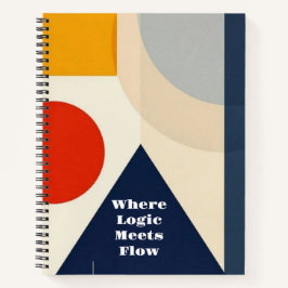 Cuaderno Patrón geométrico moderno de Bauhaus
