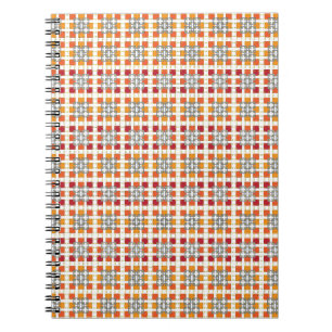 Cuaderno Patrón geométrico moderno de cuadrados Amber