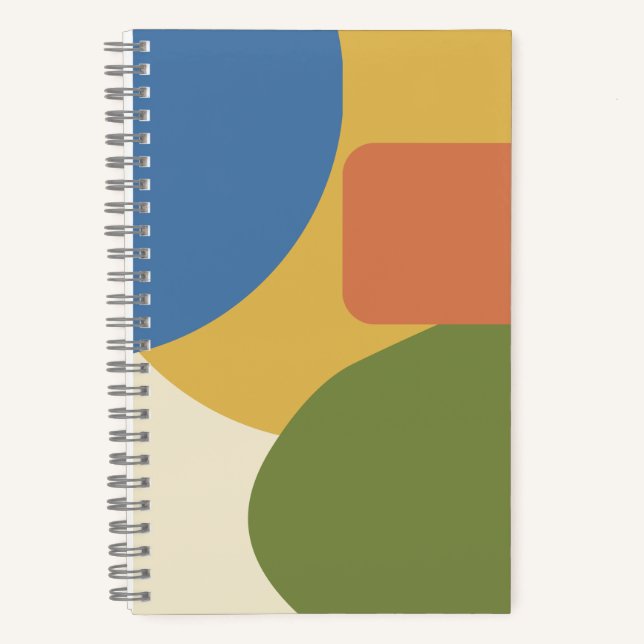 Cuaderno Patrón geométrico moderno de medio siglo - retro d (Anverso)