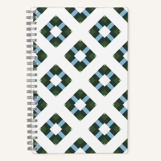 Cuaderno Patrón geométrico moderno en colores inspirados en