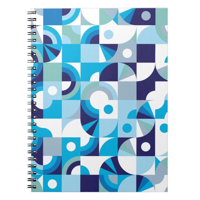 Cuaderno Patrón geométrico moderno sin soldadura (Frente)
