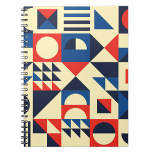 Cuaderno Patrón geométrico moderno sin soldadura de mediado