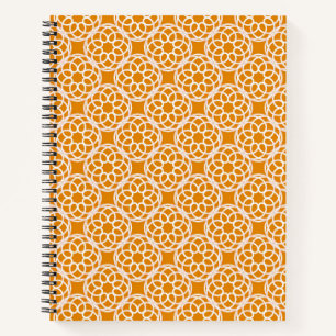Cuaderno Patrón geométrico naranja blanco sin costuras