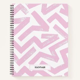 Cuaderno Patrón geométrico personalizado de líneas de pince