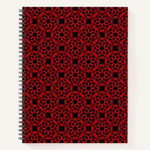 Cuaderno Patrón geométrico rojo y negro sin fisuras