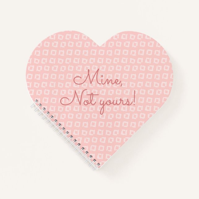 Cuaderno Patrón geométrico rosado divertido (Anverso)