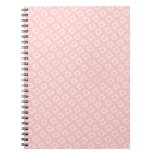 Cuaderno Patrón geométrico rosado sereno (Frente)