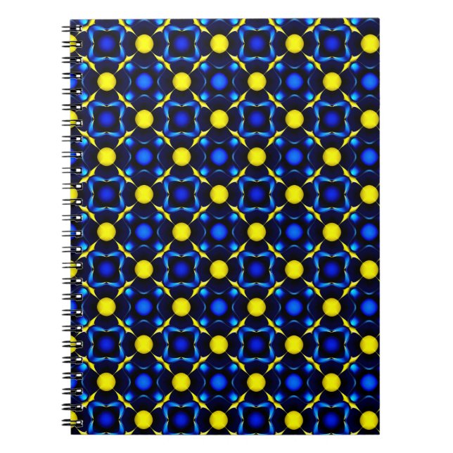 Cuaderno Patrón geométrico simétrico abstracto (Frente)