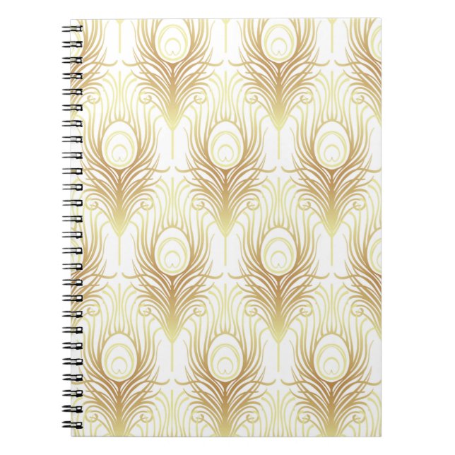 Cuaderno Patrón geométrico sin costuras de estilo Art Deco  (Frente)