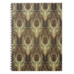 Cuaderno Patrón geométrico sin costuras de estilo Art Deco 