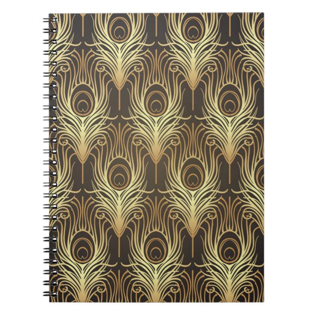 Cuaderno Patrón geométrico sin costuras de estilo Art Deco  (Frente)