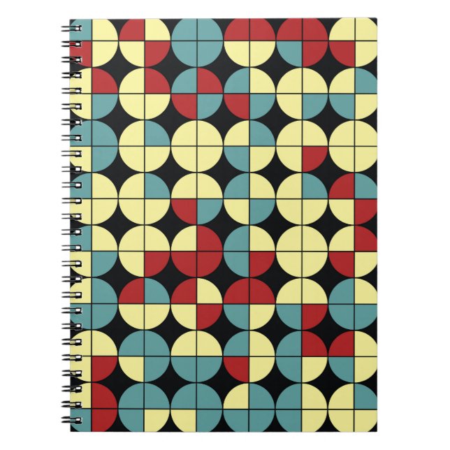 Cuaderno Patrón geométrico sin fisuras, diseño moderno. (Frente)