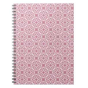 Cuaderno Patrón geométrico sin fisuras rosa blanco