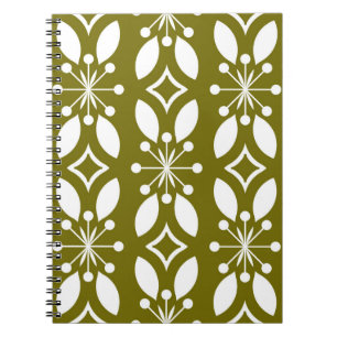 Cuaderno Patrón geométrico sin foco con flores