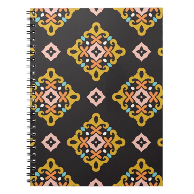 Cuaderno Patrón Geométrico sin Marea. Diseño de textura abs (Frente)