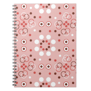 Cuaderno Patrón geométrico sin soldadura con círculos