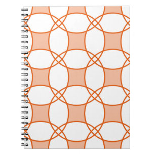 Cuaderno Patrón geométrico sin soldadura con círculos