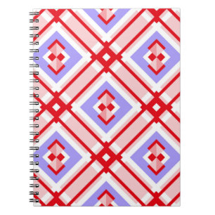 Cuaderno Patrón geométrico sin soldadura con cuadrados