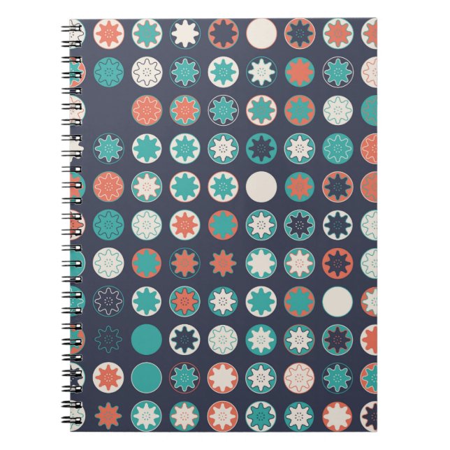 Cuaderno Patrón geométrico sin soldadura con elementos de c (Frente)