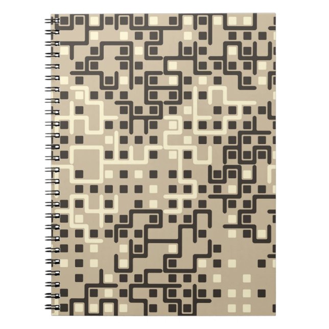 Cuaderno Patrón geométrico sin soldadura con elementos de c (Frente)