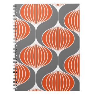 Cuaderno Patrón geométrico sin soldadura con líneas ondulad