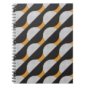 Cuaderno Patrón geométrico sin soldadura con semicírculos