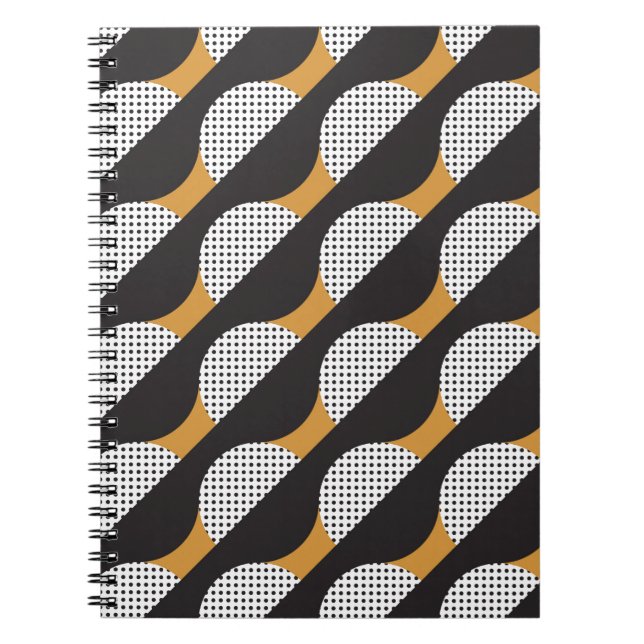 Cuaderno Patrón geométrico sin soldadura con semicírculos (Frente)
